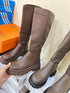 Fashionable Knee-High Back Zipper Boots